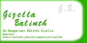 gizella balinth business card