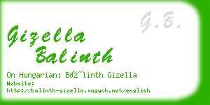 gizella balinth business card